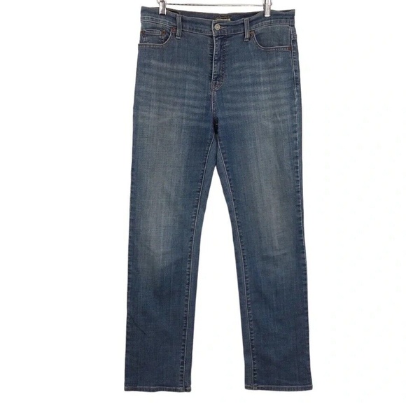 Levis 512 Jeans Womens 12M Perfectly Slimming Straight Leg Medium Wash Denim - Picture 1 of 13